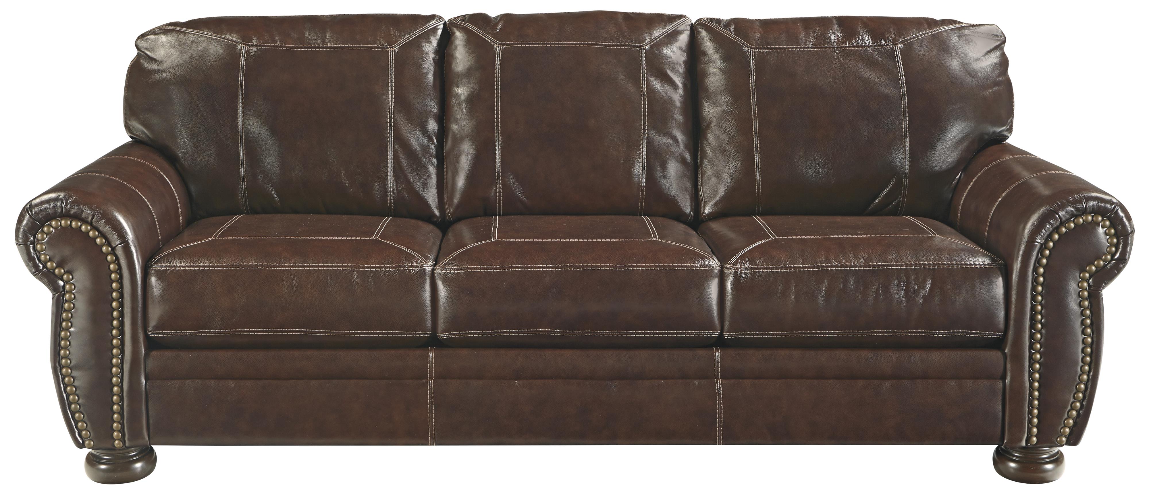 Ashley Signature Design Banner 5040438 Traditional Leather Match Sofa